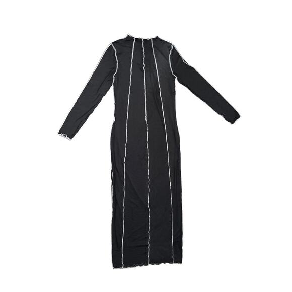 Noisy May Long Sleeve Mesh Dress Black - Picture 1 of 3